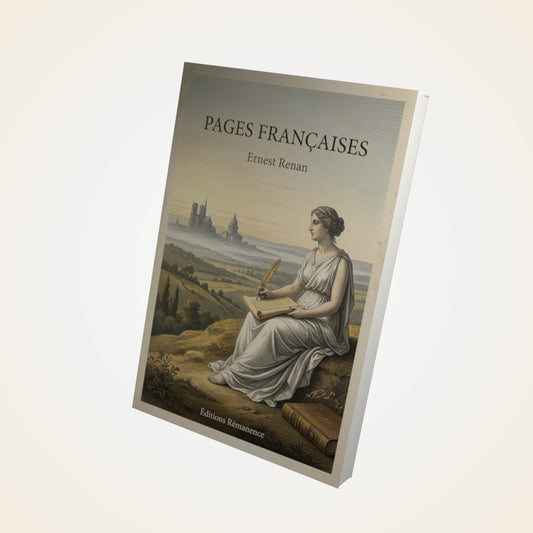 Livre Pages françaises - Ernest Renan - Couverture 3D