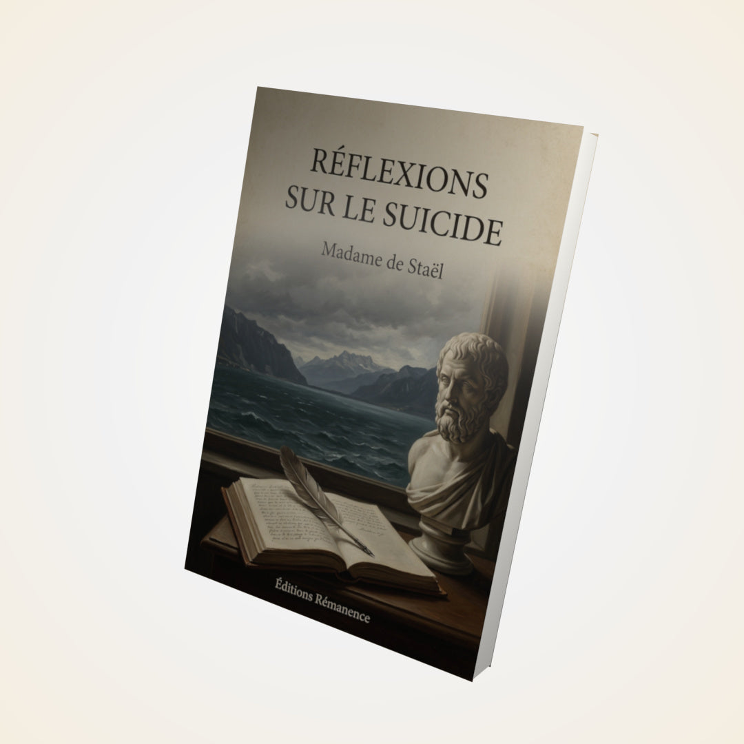 Livre Réflexions sur le suicide - Madame de Staël - Couverture 3D