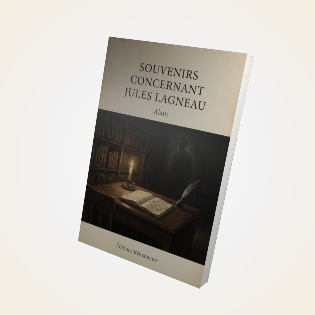 Livre Souvenirs concernant Jules Lagneau - Alain - Couverture 3D