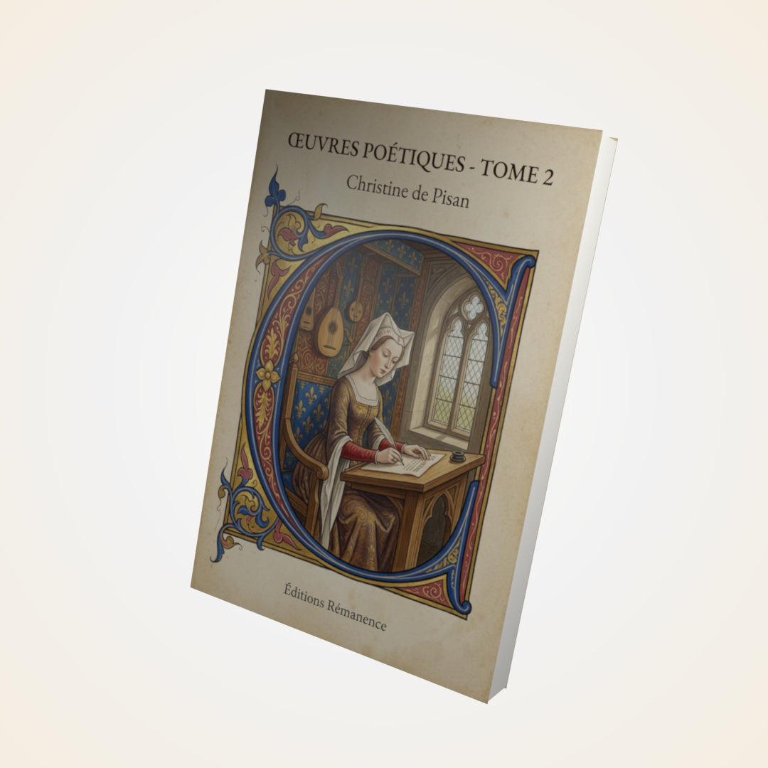 Livre Œuvres poétiques - Tome 2 - Christine de Pisan - Couverture 3D