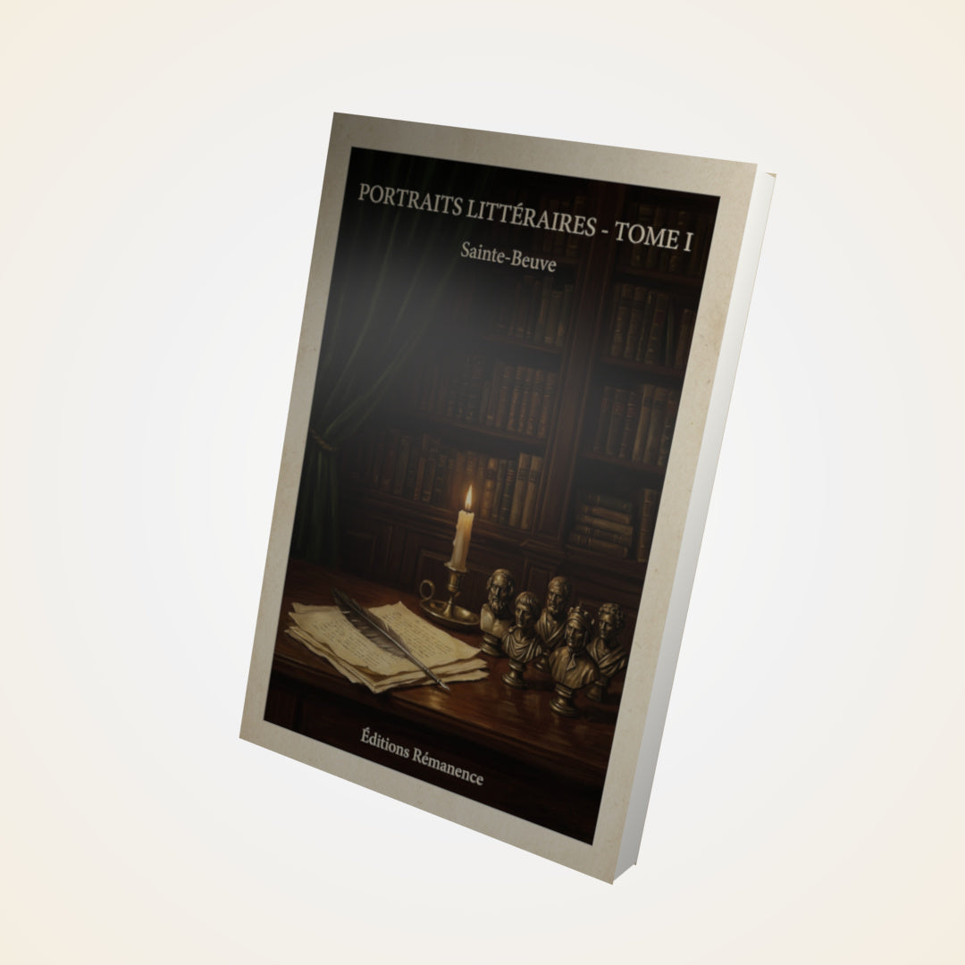 Livre Portraits littéraires - Tome I - Sainte-Beuve - Couverture 3D