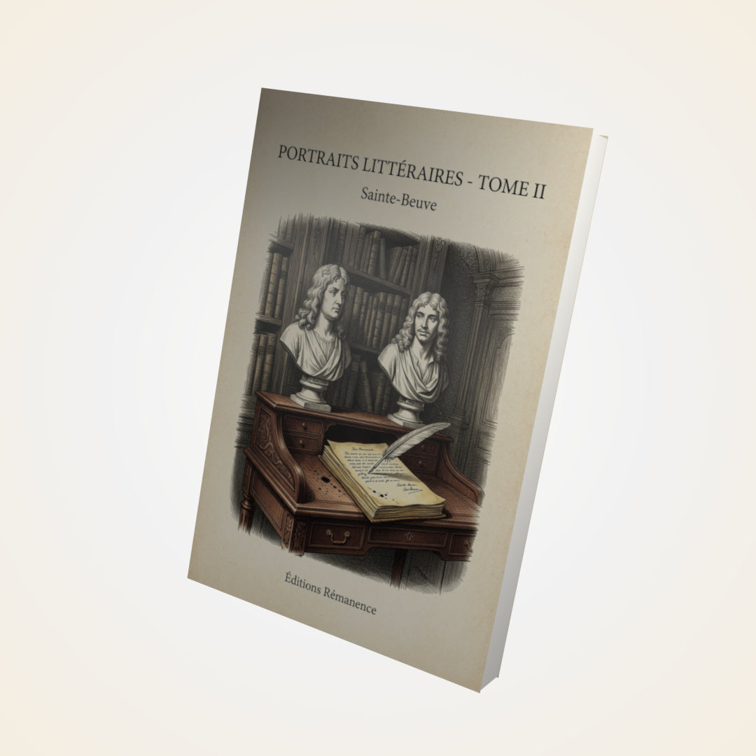 Livre Portraits littéraires - Tome II - Sainte-Beuve - Couverture 3D
