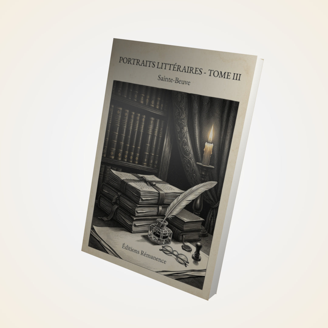 Livre Portraits littéraires - Tome III - Sainte-Beuve - Couverture 3D