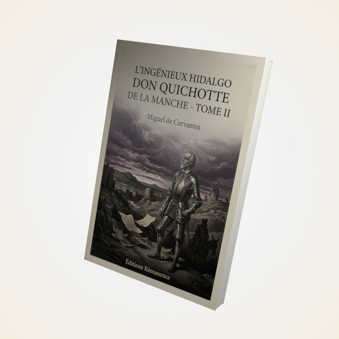 Livre L'ingénieux hidalgo Don Quichotte de la Manche - Tome II - Miguel de Cervantes - Couverture 3D