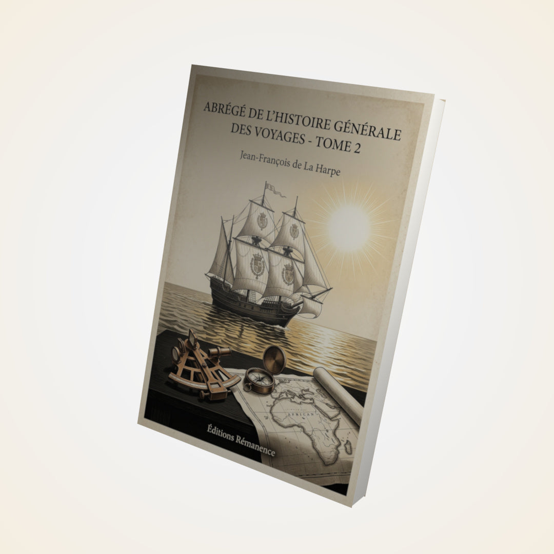 Livre Abrégé de l'Histoire Générale des Voyages - Tome 2 - Jean-François de La Harpe - Couverture 3D