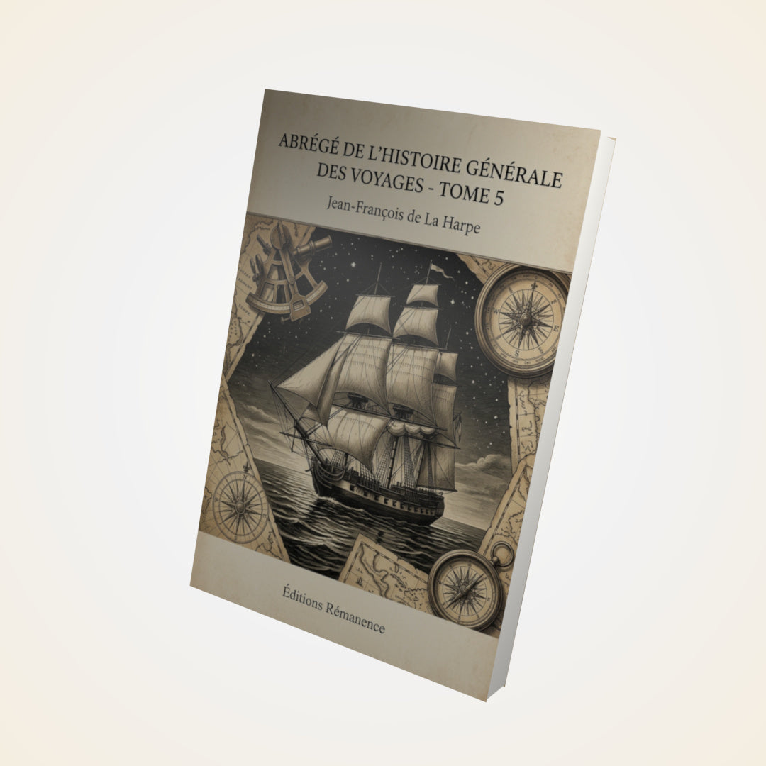 Livre Abrégé de l'Histoire Générale des Voyages - Tome 5 - Jean-François de La Harpe - Couverture 3D