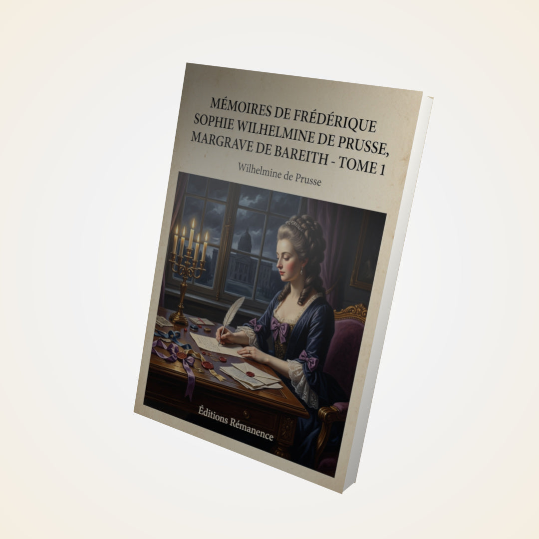 Livre Mémoires de Frédérique Sophie Wilhelmine de Prusse, margrave de Bareith - Tome 1 - Wilhelmine de Prusse - Couverture 3D