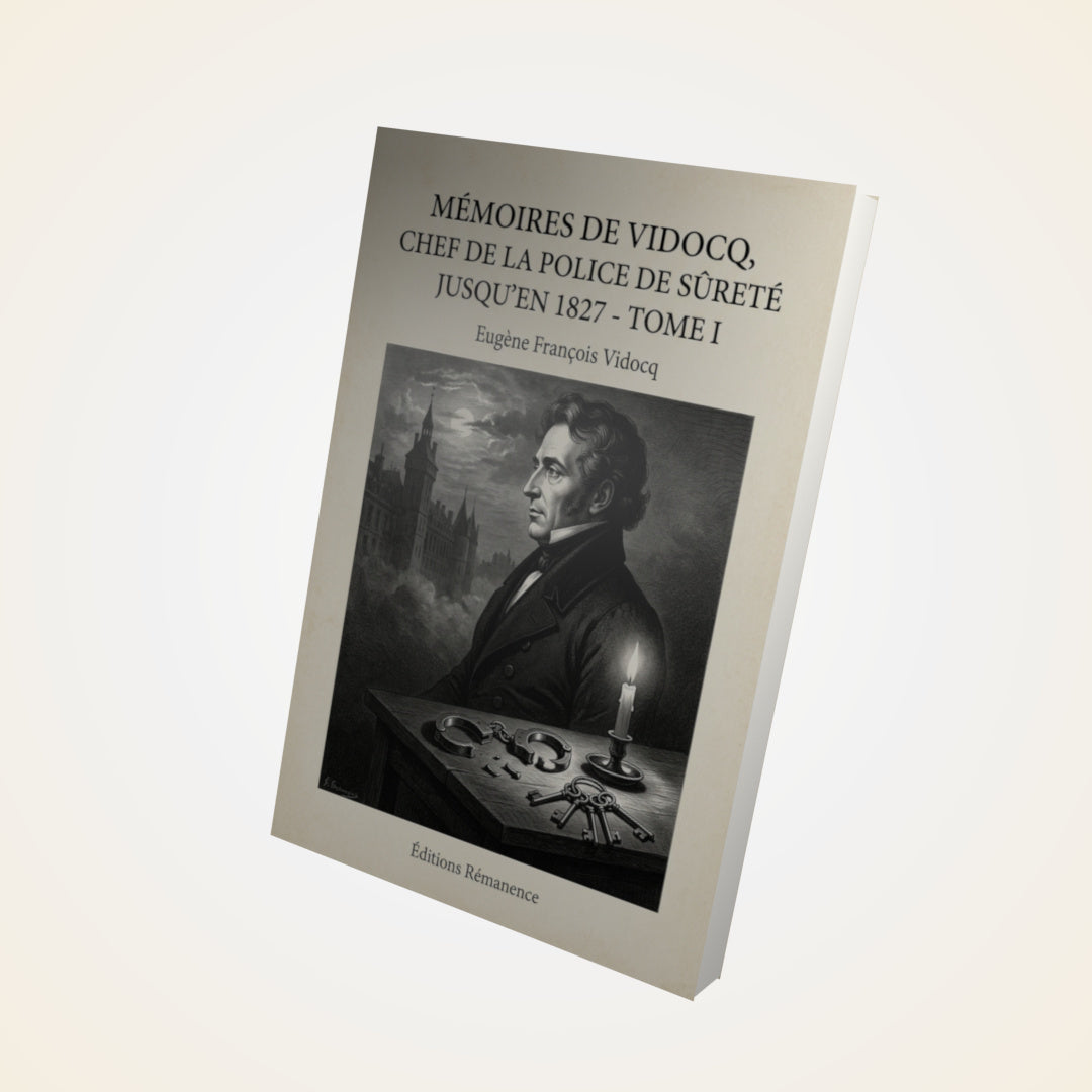 Livre Mémoires de Vidocq, chef de la police de Sûreté jusqu'en 1827 - Tome I - Eugène François Vidocq - Couverture 3D