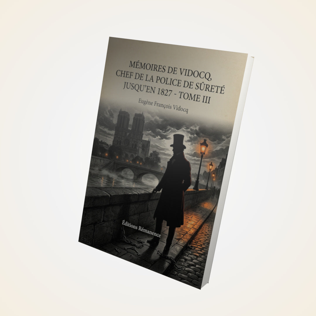 Livre Mémoires de Vidocq, chef de la police de Sûreté jusqu'en 1827 - Tome III - Eugène François Vidocq - Couverture 3D