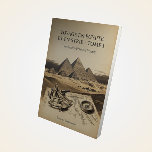 Livre Voyage en Égypte et en Syrie - Tome 1 - Constantin-François Volney - Couverture 3D