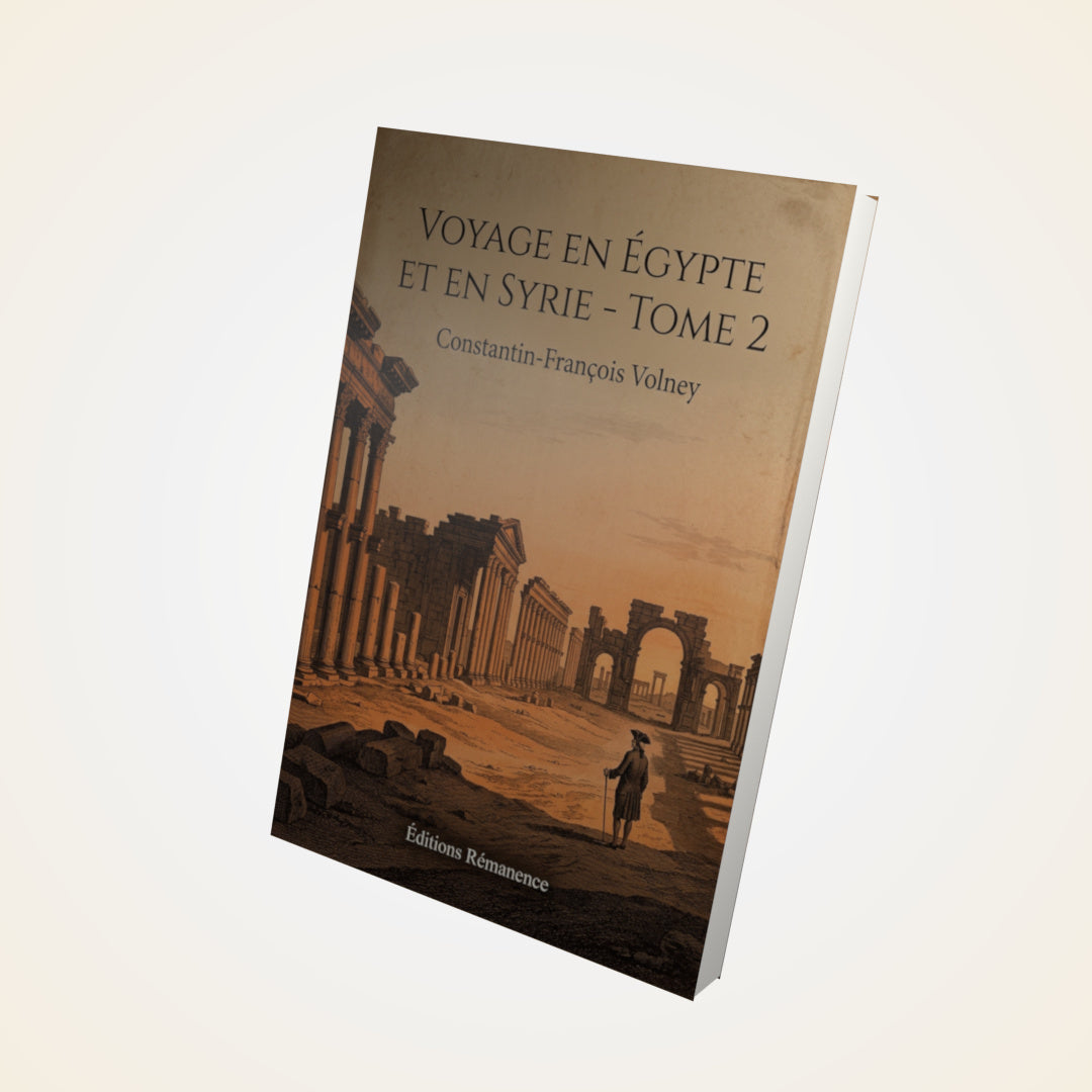 Livre Voyage en Égypte et en Syrie - Tome 2 - Constantin-François Volney - Couverture 3D