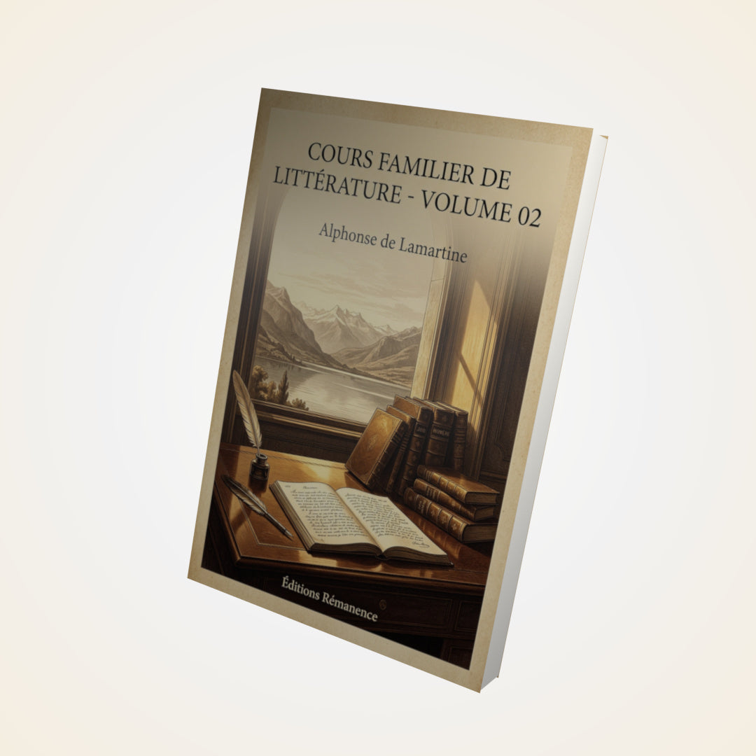 Livre Cours familier de Littérature - Volume 02 - Alphonse de Lamartine - Couverture 3D