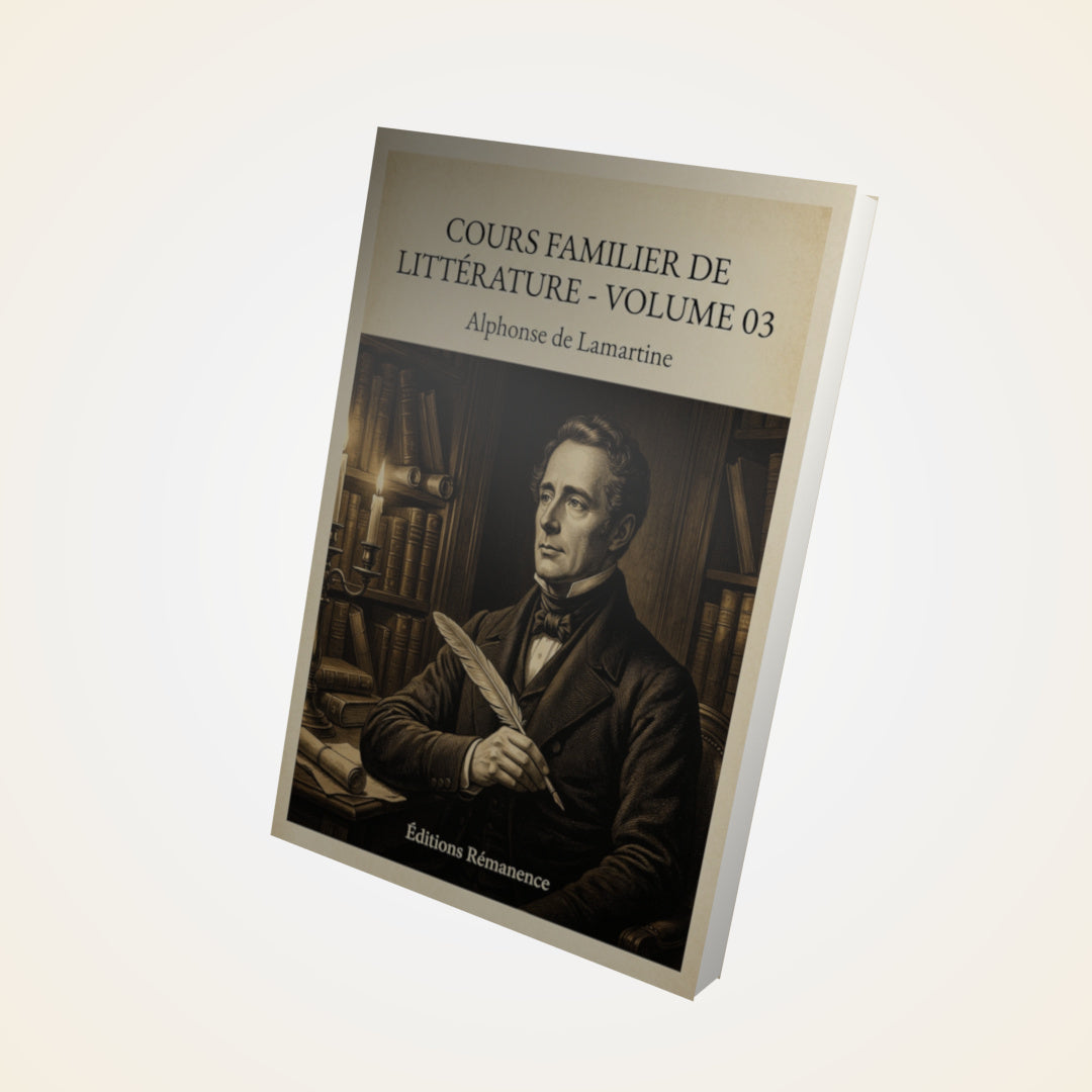 Livre Cours familier de Littérature - Volume 03 - Alphonse de Lamartine - Couverture 3D