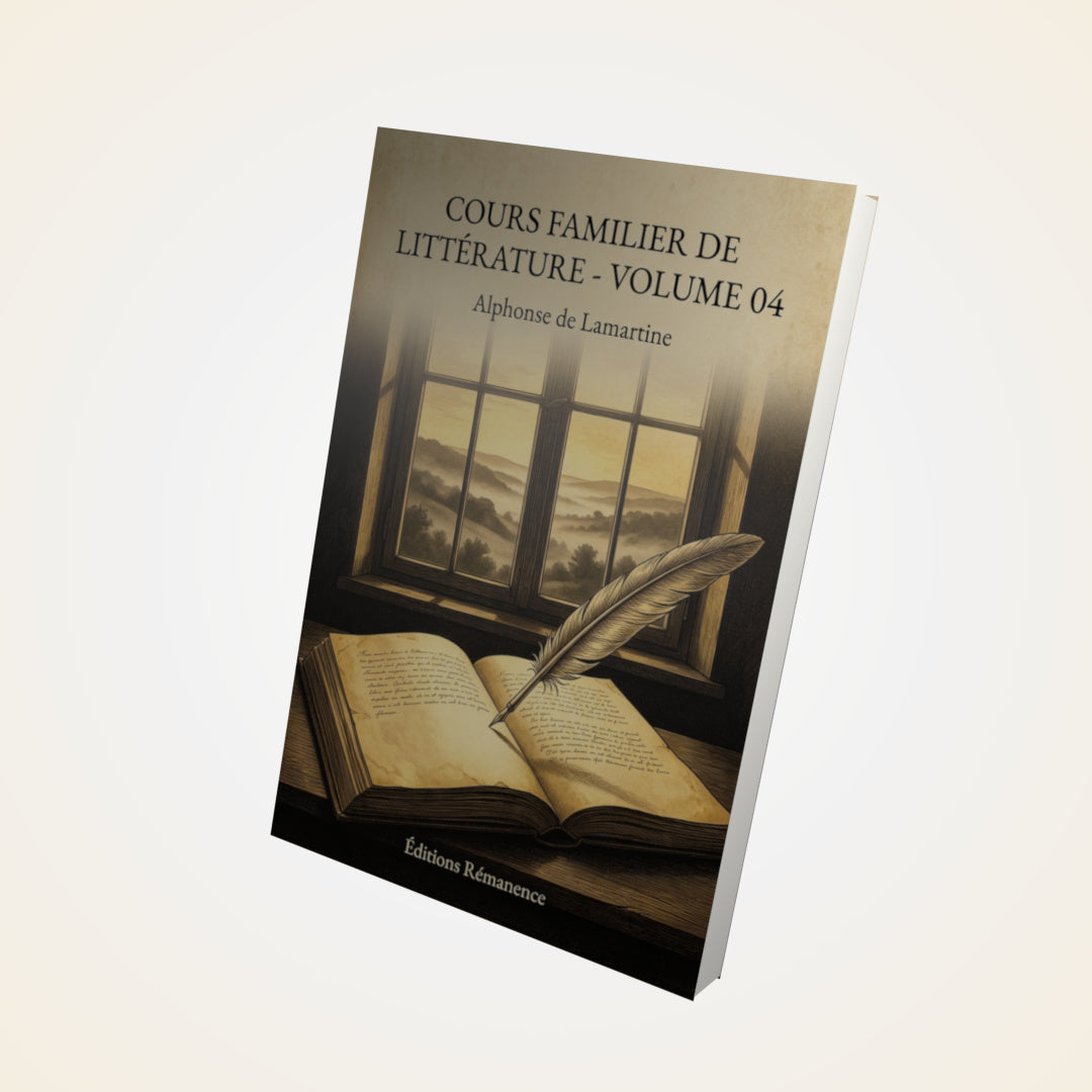 Livre Cours familier de Littérature - Volume 04 - Alphonse de Lamartine - Couverture 3D