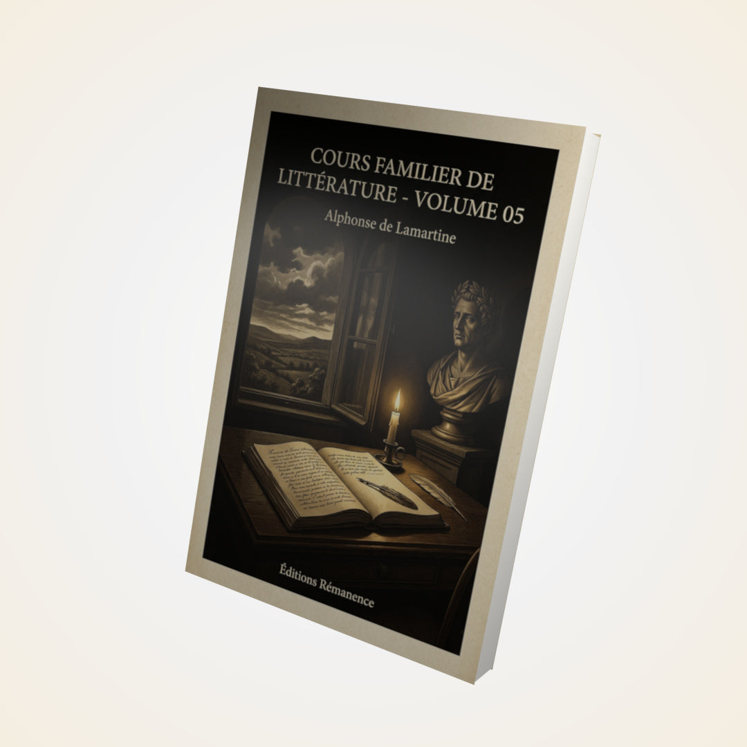 Livre Cours familier de Littérature - Volume 05 - Alphonse de Lamartine - Couverture 3D