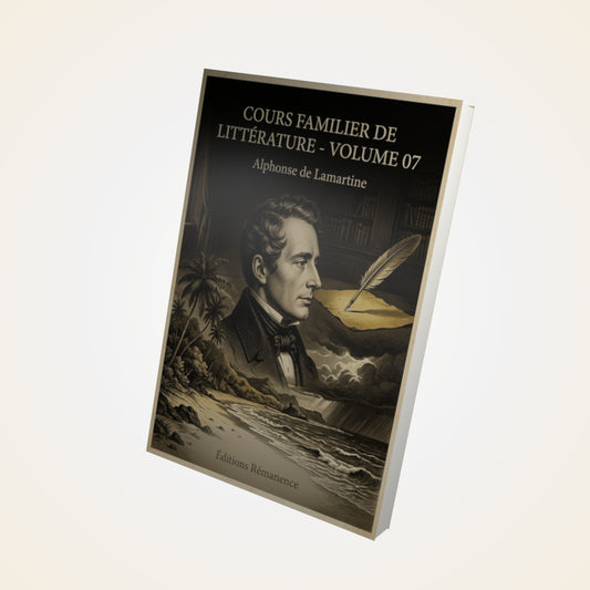 Livre Cours familier de Littérature - Volume 07 - Alphonse de Lamartine - Couverture 3D