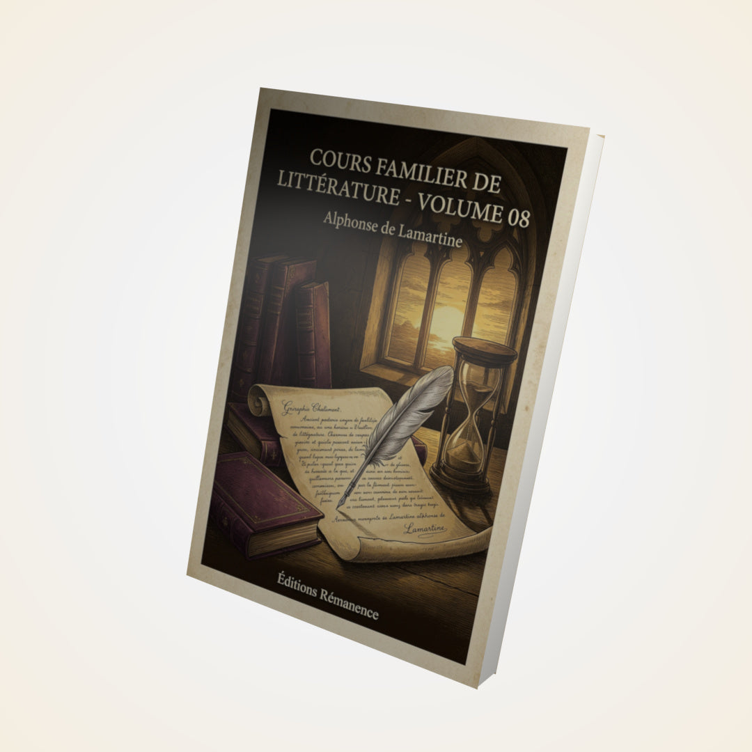 Livre Cours familier de Littérature - Volume 08 - Alphonse de Lamartine - Couverture 3D