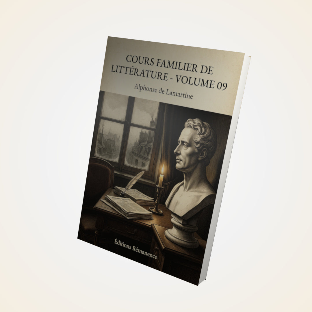 Livre Cours familier de Littérature - Volume 09 - Alphonse de Lamartine - Couverture 3D