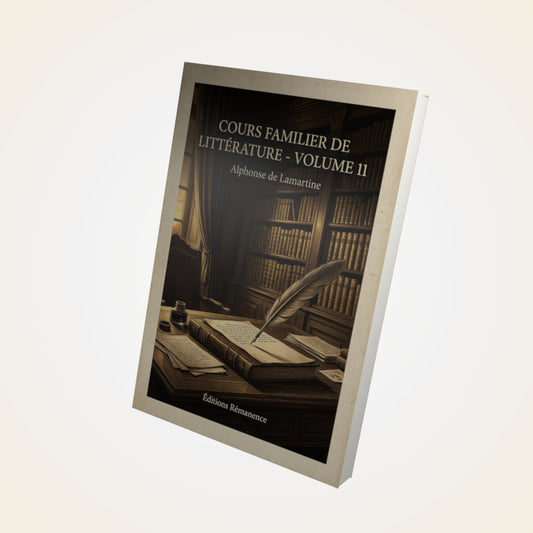 Livre Cours familier de Littérature - Volume 11 - Alphonse de Lamartine - Couverture 3D