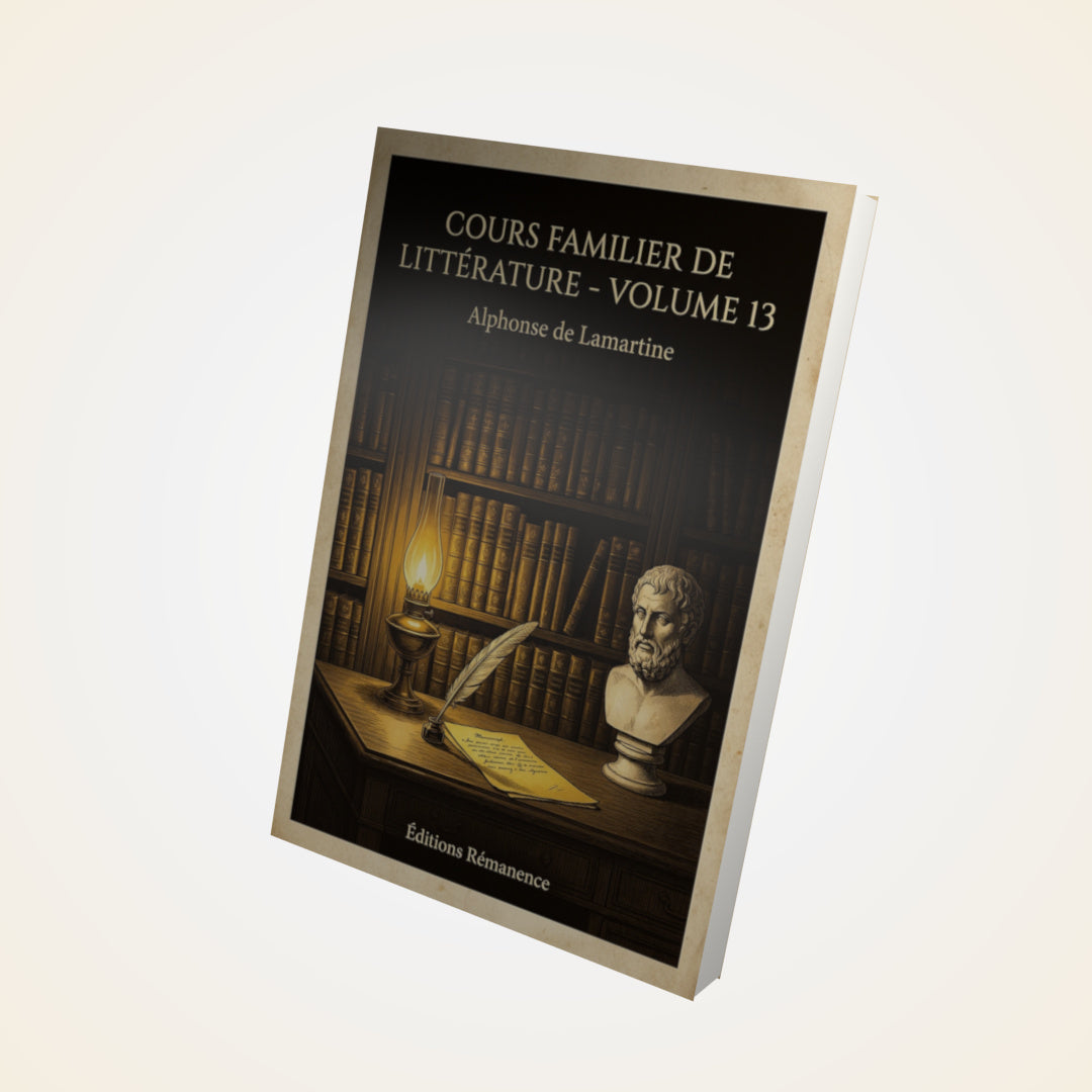 Livre Cours familier de Littérature - Volume 13 - Alphonse de Lamartine - Couverture 3D