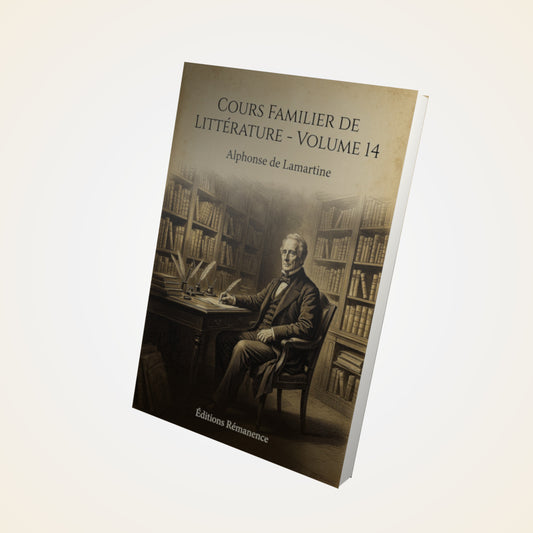 Livre Cours familier de Littérature - Volume 14 - Alphonse de Lamartine - Couverture 3D