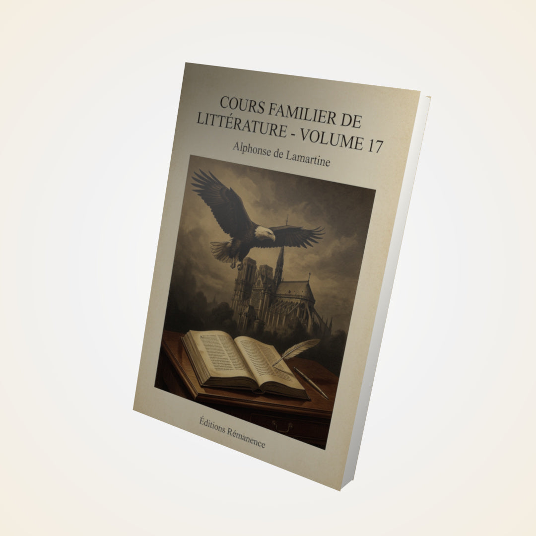 Livre Cours familier de Littérature - Volume 17 - Alphonse de Lamartine - Couverture 3D