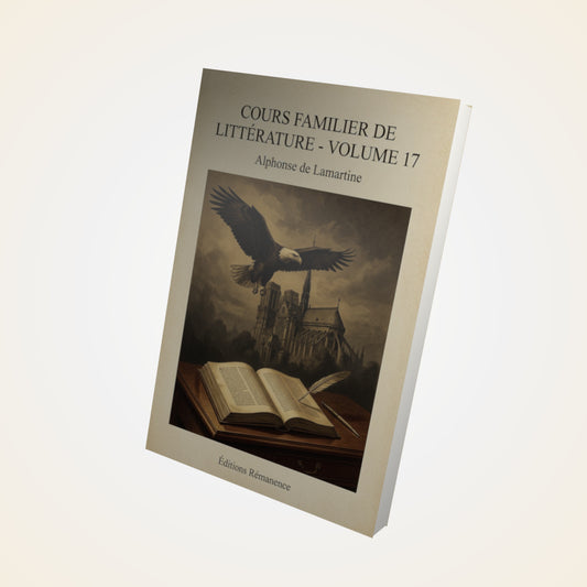 Livre Cours familier de Littérature - Volume 17 - Alphonse de Lamartine - Couverture 3D