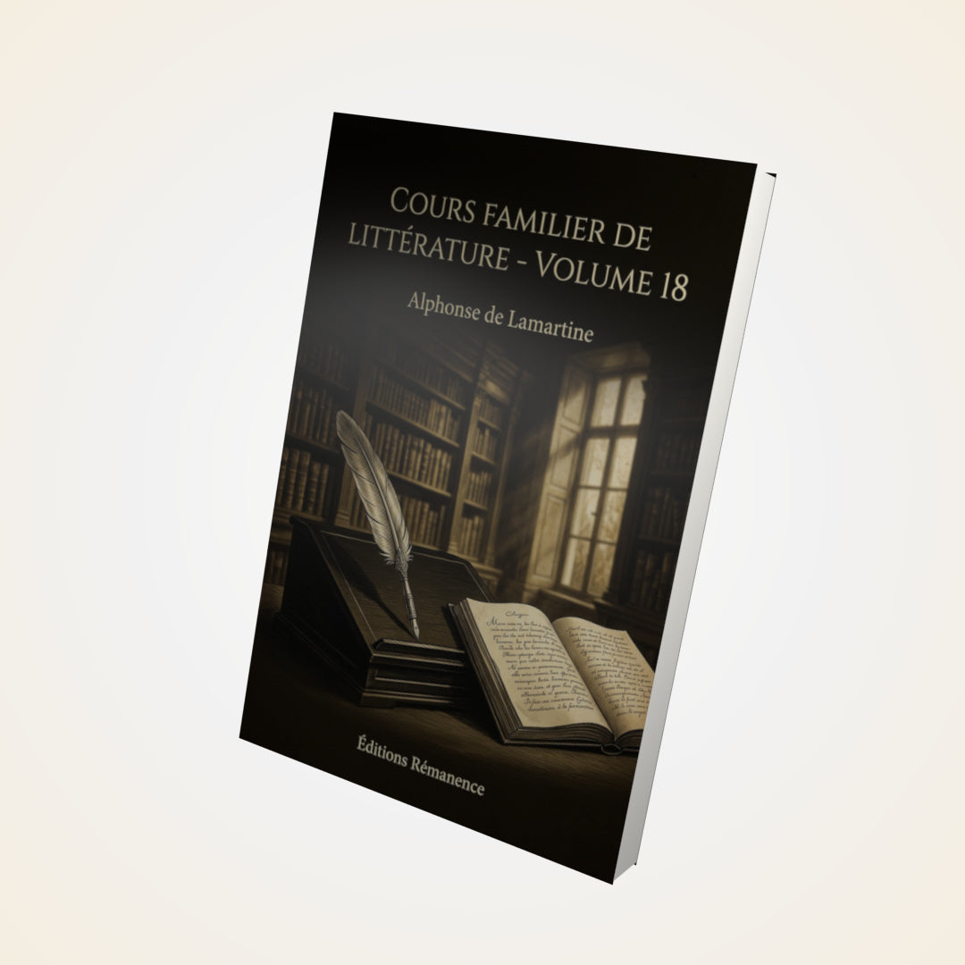 Livre Cours familier de Littérature - Volume 18 - Alphonse de Lamartine - Couverture 3D
