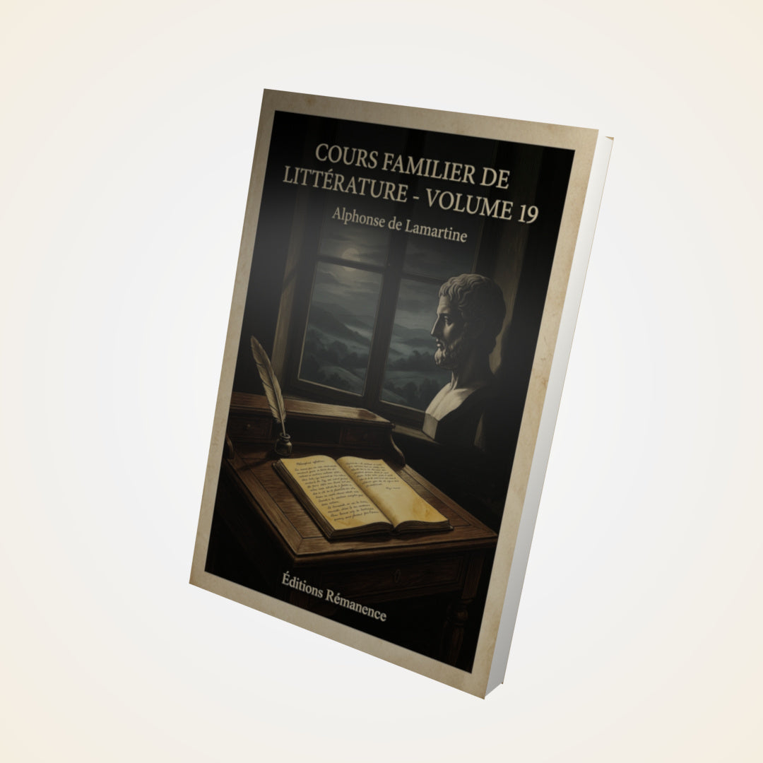 Livre Cours familier de Littérature - Volume 19 - Alphonse de Lamartine - Couverture 3D
