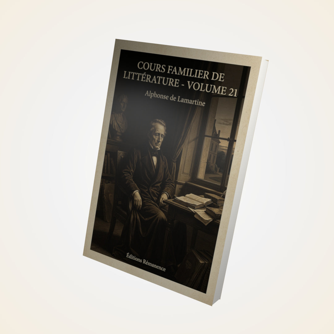 Livre Cours familier de Littérature - Volume 21 - Alphonse de Lamartine - Couverture 3D
