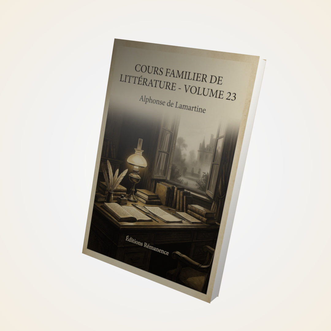 Livre Cours familier de Littérature - Volume 23 - Alphonse de Lamartine - Couverture 3D