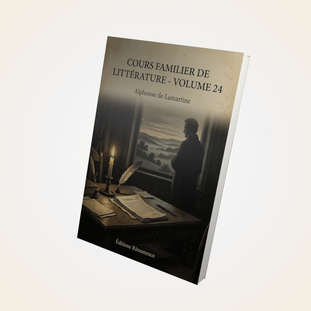 Livre Cours familier de Littérature - Volume 24 - Alphonse de Lamartine - Couverture 3D