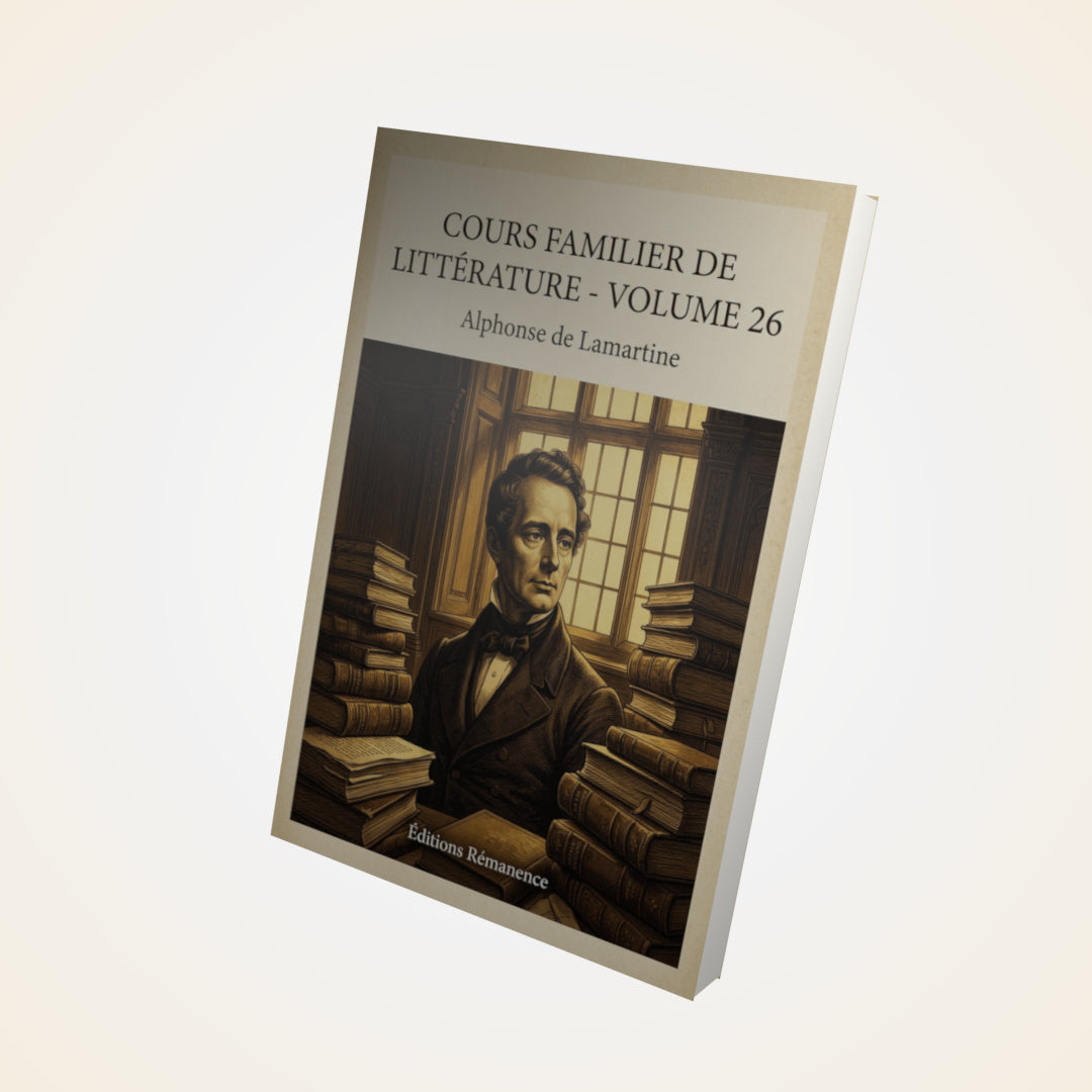 Livre Cours familier de Littérature - Volume 26 - Alphonse de Lamartine - Couverture 3D