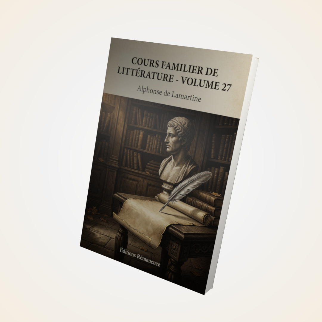 Livre Cours familier de Littérature - Volume 27 - Alphonse de Lamartine - Couverture 3D