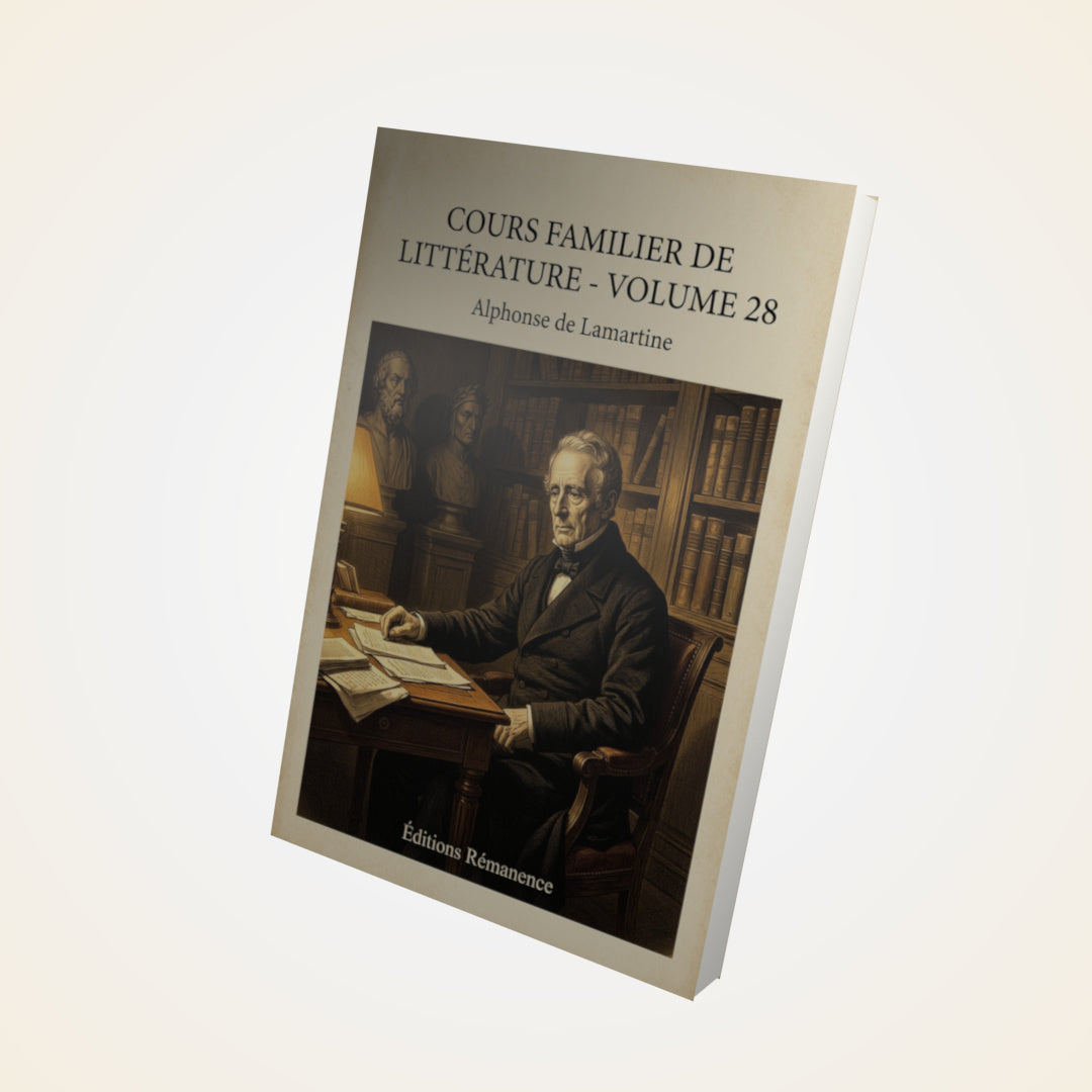 Livre Cours familier de Littérature - Volume 28 - Alphonse de Lamartine - Couverture 3D