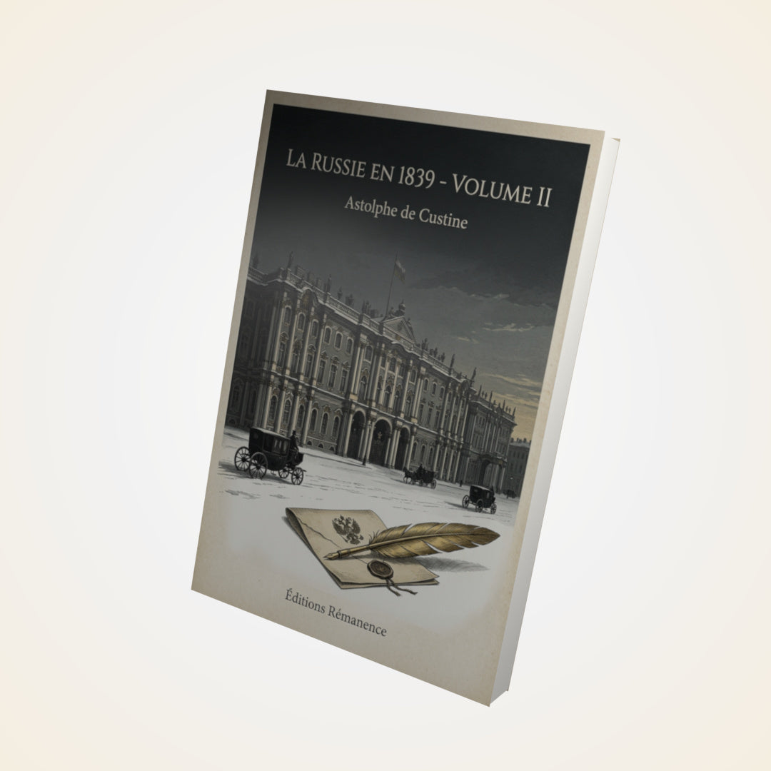 Livre La Russie en 1839 - Volume II - Astolphe de Custine - Couverture 3D