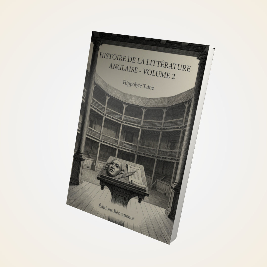 Livre Histoire de la Littérature Anglaise - Volume 2 - Hippolyte Taine - Couverture 3D
