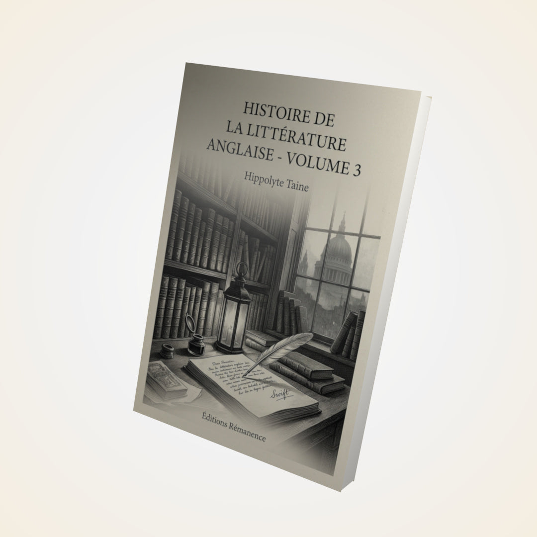 Livre Histoire de la Littérature Anglaise - Volume 3 - Hippolyte Taine - Couverture 3D