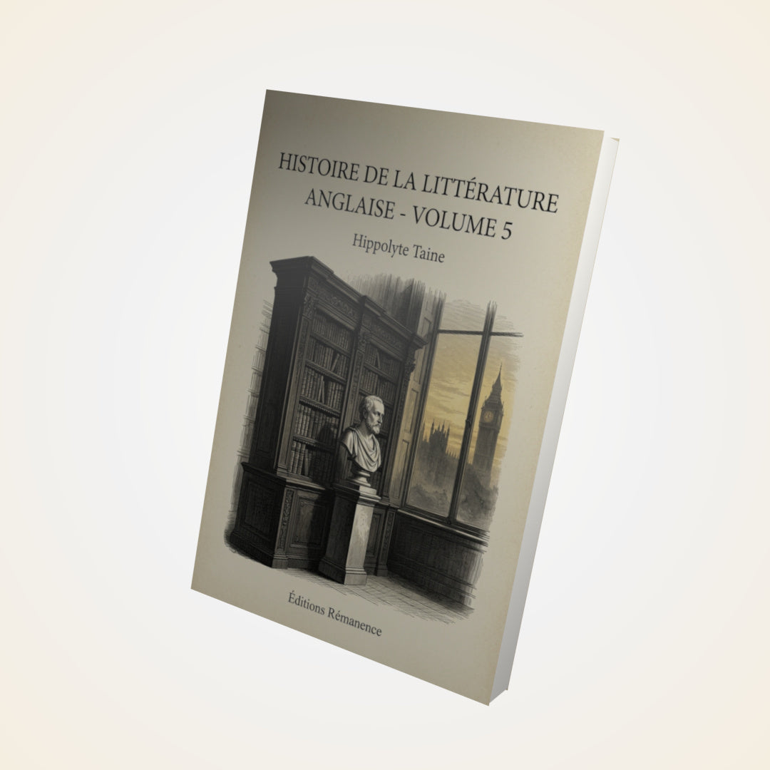 Livre Histoire de la Littérature Anglaise - Volume 5 - Hippolyte Taine - Couverture 3D