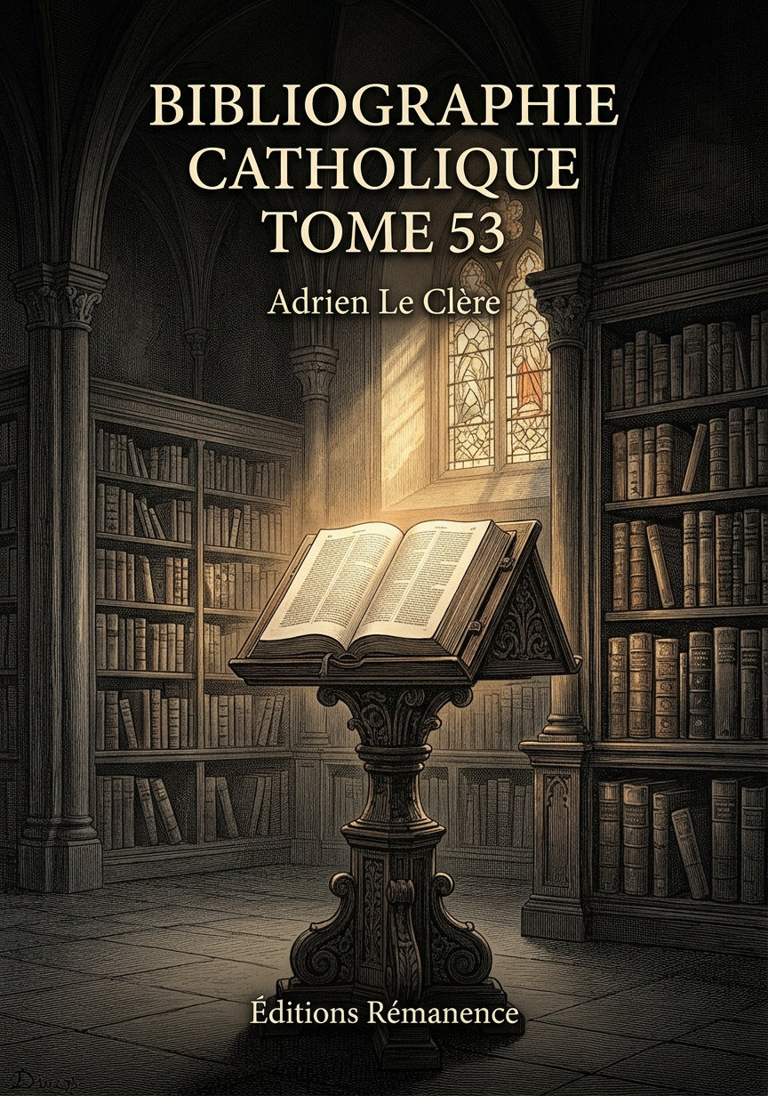 Bibliographie catholique Tome 53 - Adrien Le Clère (Couverture)