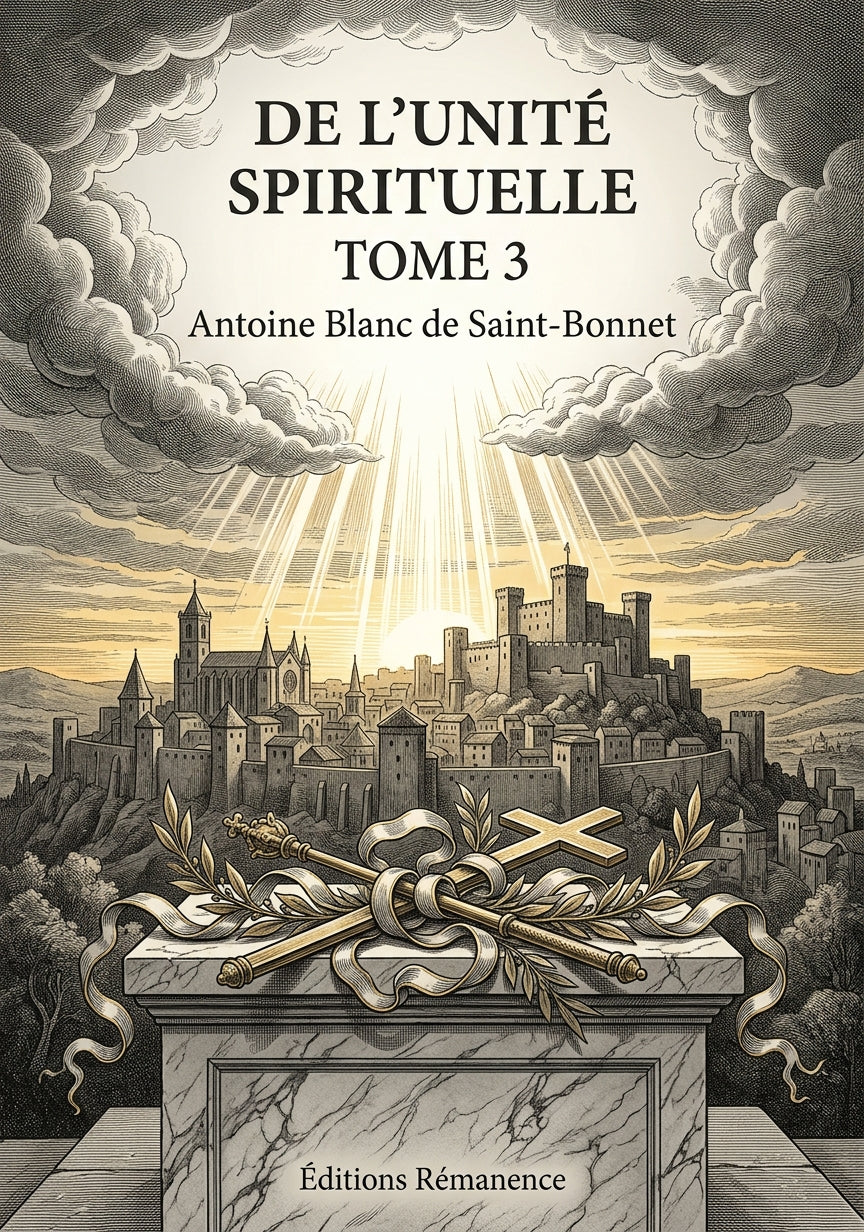 De l'unité spirituelle Tome 3 - Antoine Blanc de Saint-Bonnet (Couverture)