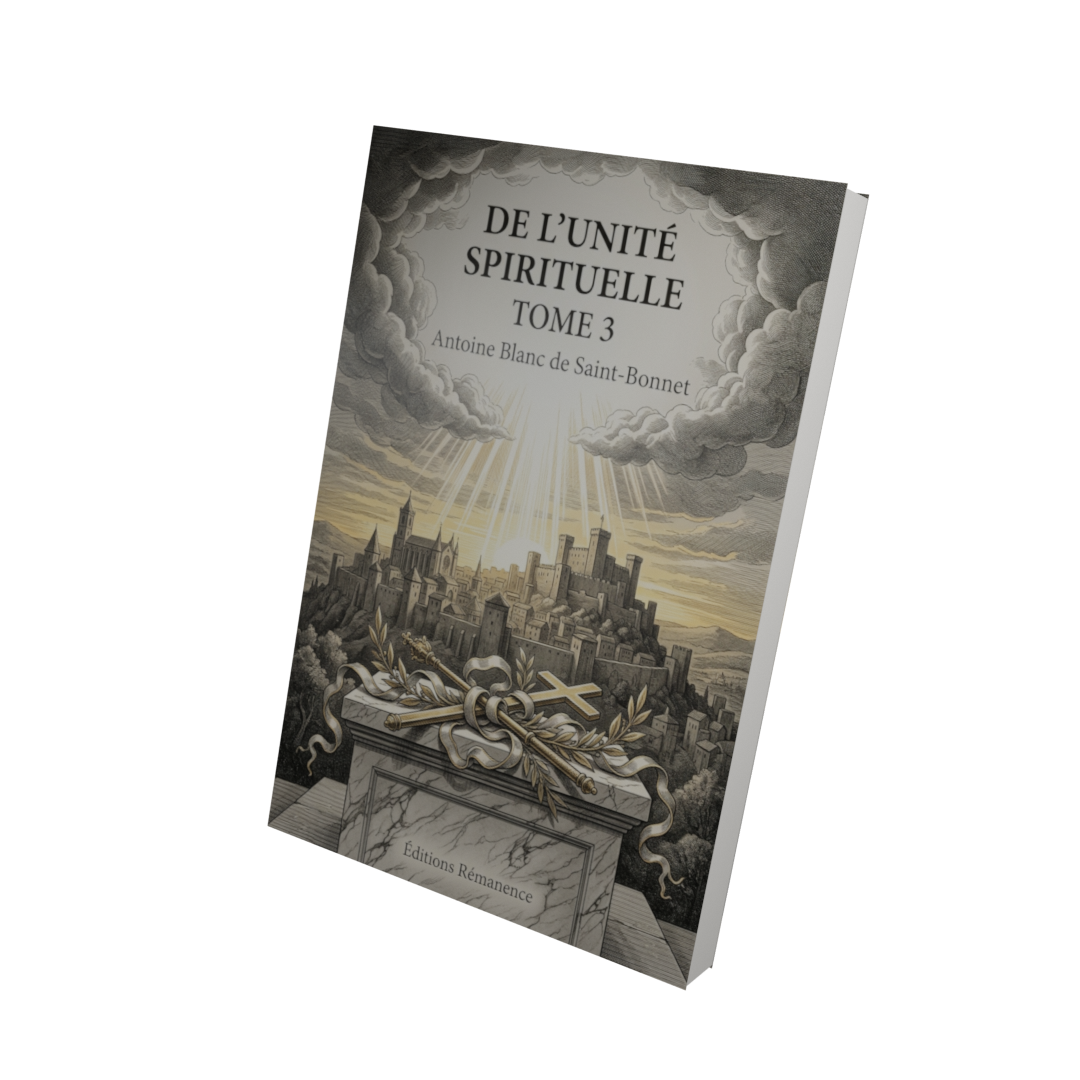 De l'unité spirituelle Tome 3 - Antoine Blanc de Saint-Bonnet (Vue 3D)
