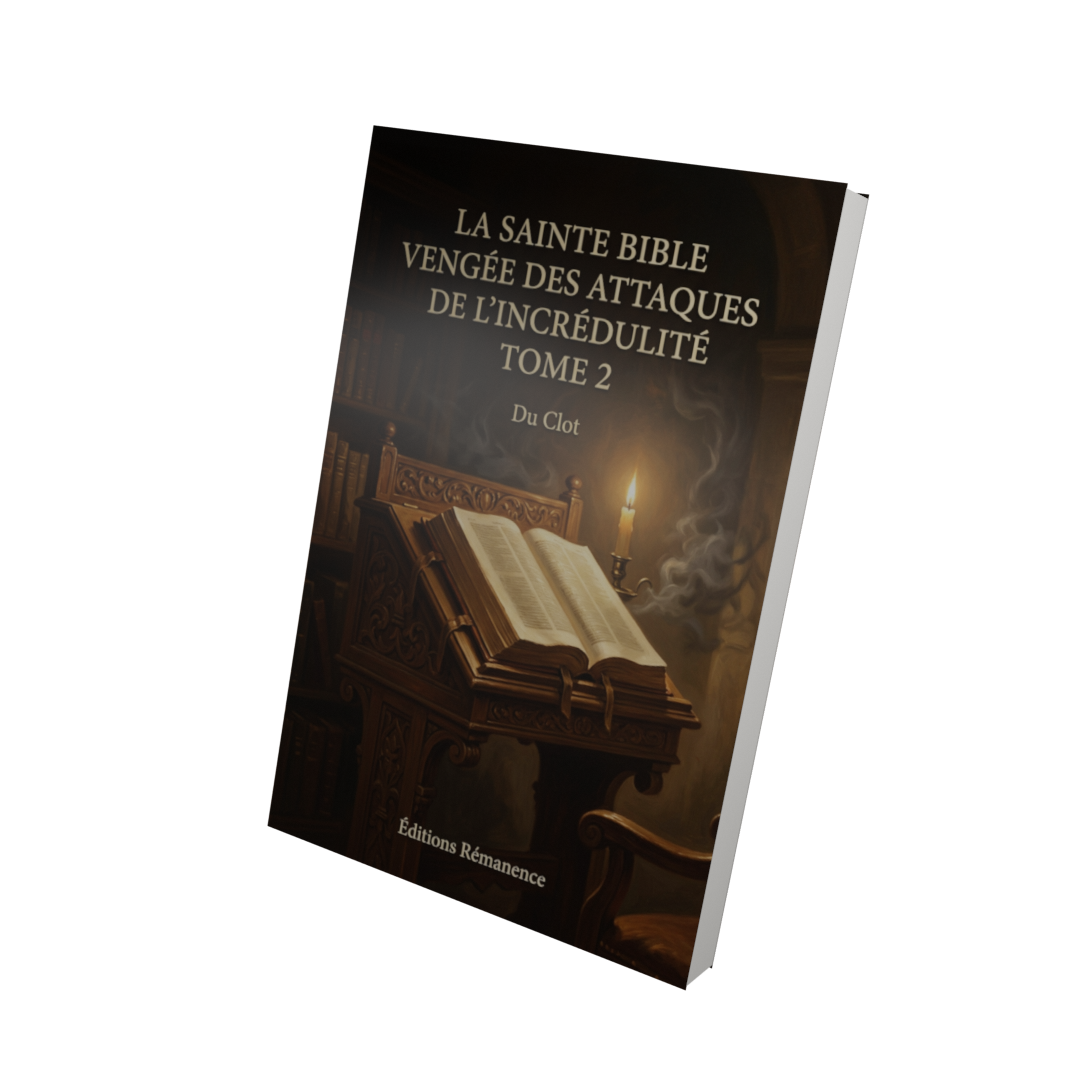 La sainte bible vengée des attaques de l'incrédulité Tome 2 - Du Clot (Vue 3D)