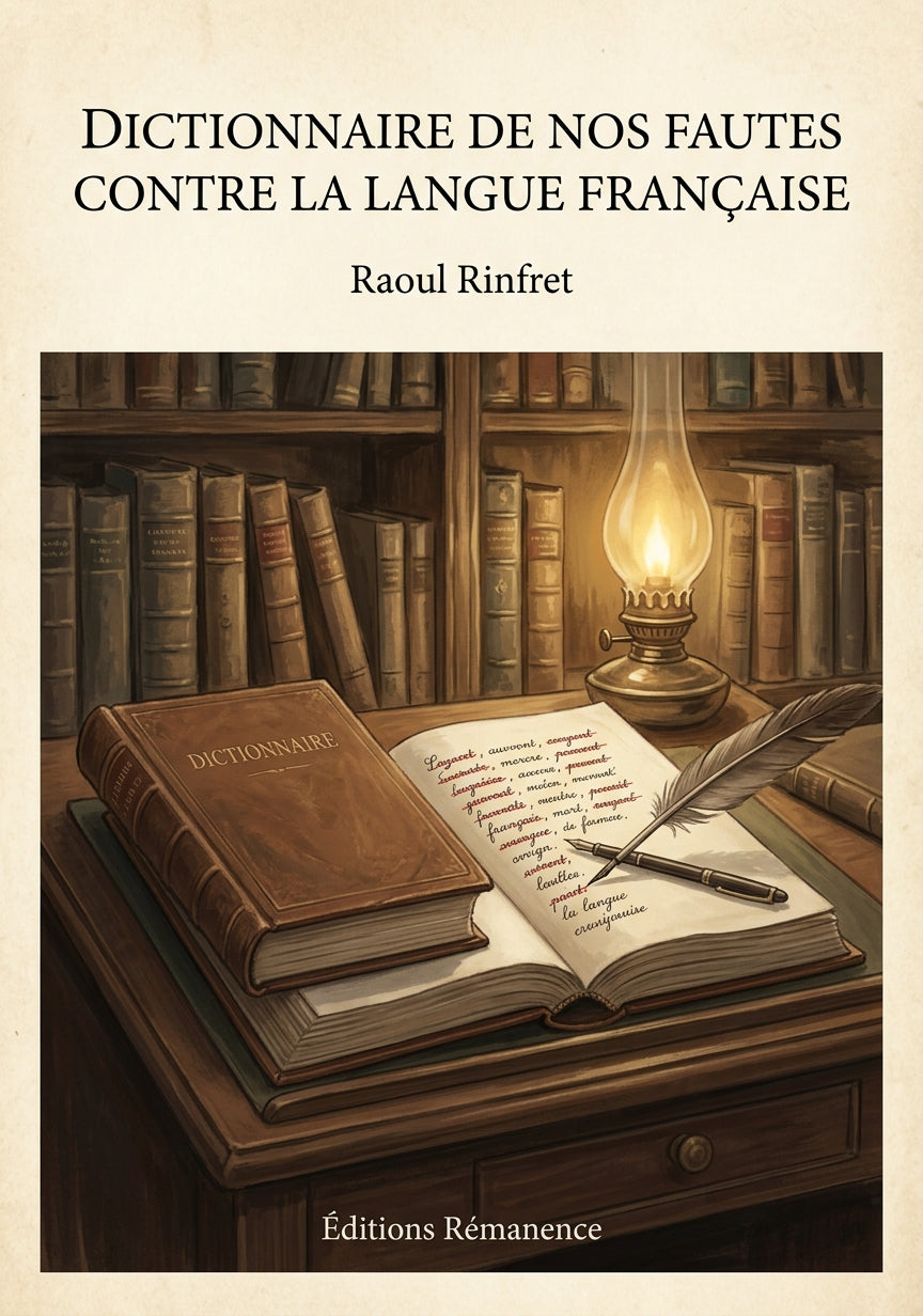 Dictionnaire de nos fautes contre la langue française - Raoul Rinfret (Couverture)