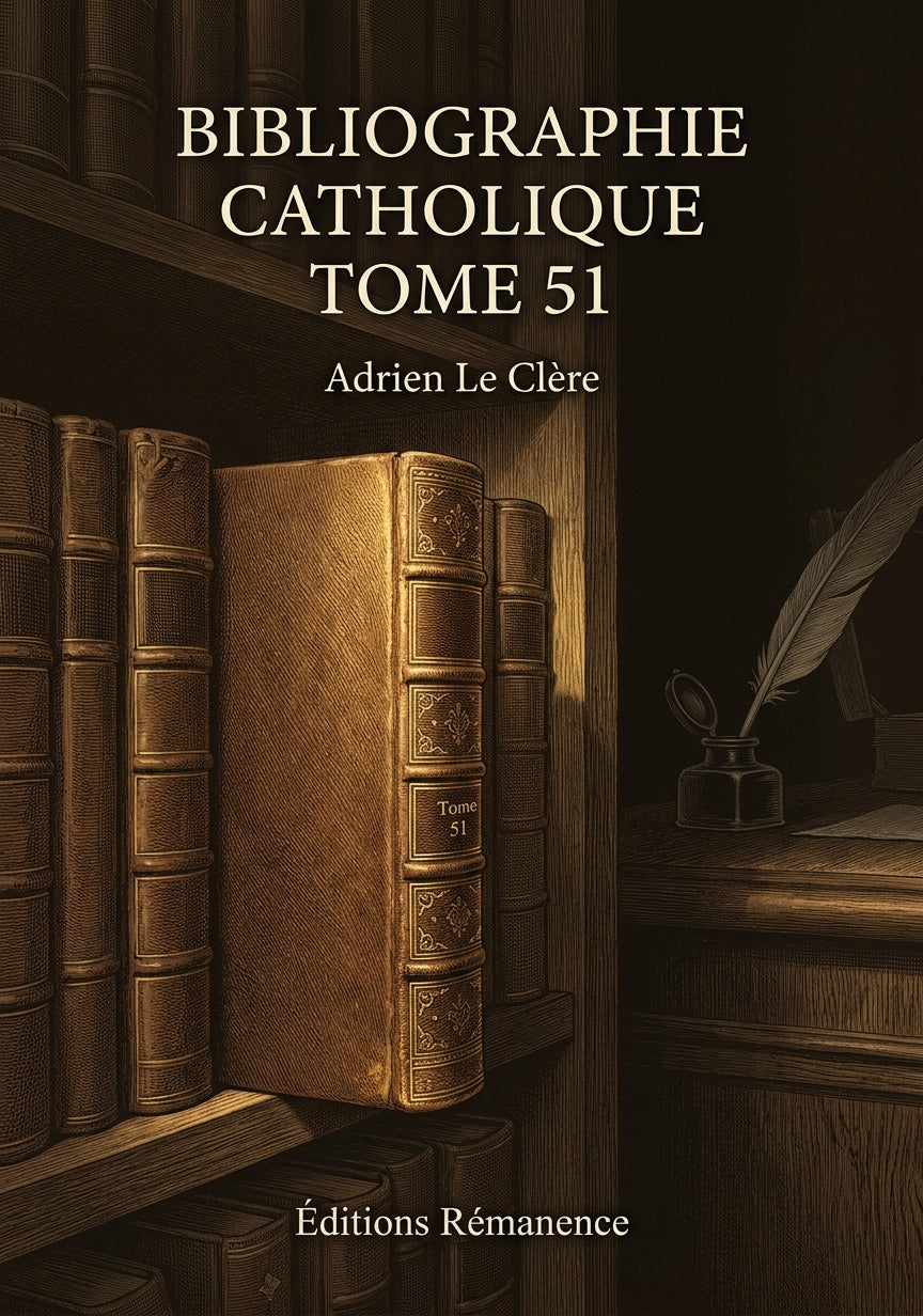Bibliographie catholique Tome 51 - Adrien Le Clère (Couverture)