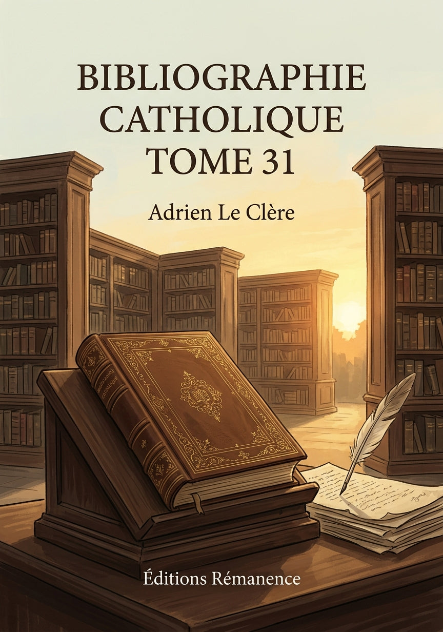 Bibliographie catholique Tome 31 - Adrien Le Clère (Couverture)