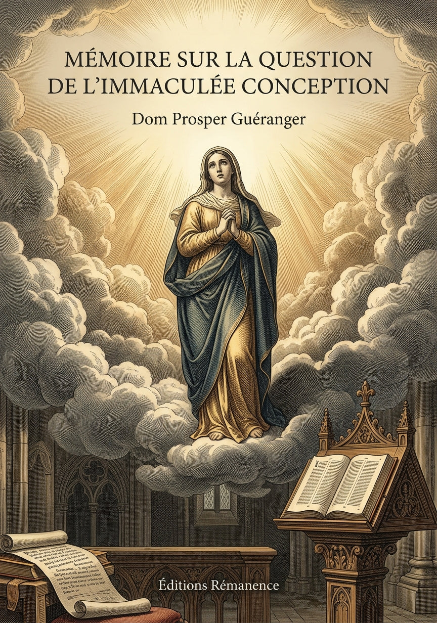 Mémoire sur la question de l'Immaculée Conception - Dom Prosper Guéranger (Couverture)