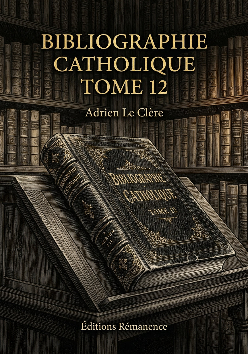 Bibliographie catholique Tome 12 - Adrien Le Clère (Couverture)