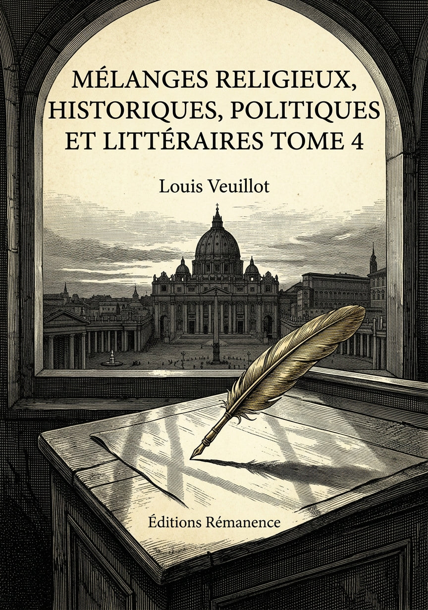 Mélanges religieux, historiques, politiques et littéraires Tome 4 - Louis Veuillot (Couverture)