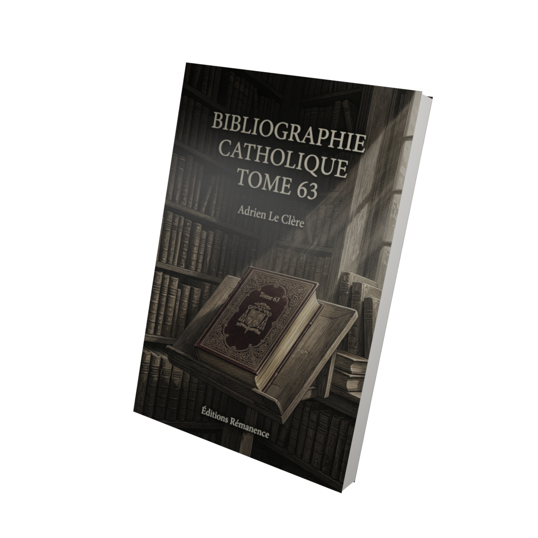 Bibliographie catholique Tome 63 - Adrien Le Clère (Vue 3D)